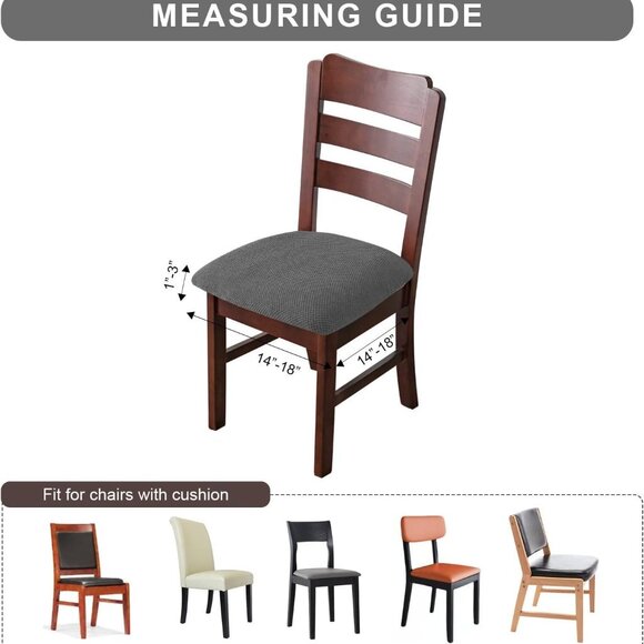 Waterproof Seat Covers for Dining‎ Chairs Gray - Picture 5 of 7